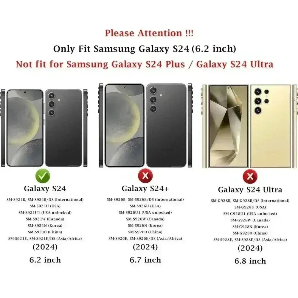 M MAIKEZI Ring Stand Case For Samsung Galaxy‎ S24 Screen Protector Camera Cover